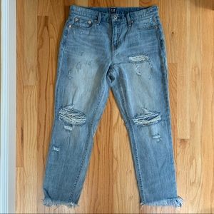 Gap Distressed Best Girlfriend Jeans